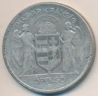 1930. 5P Ag "Horthy-jobbra" T:3 Adamo P8