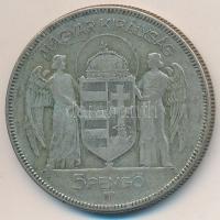 1930. 5P Ag "Horthy-jobbra" T:3 Adamo P8
