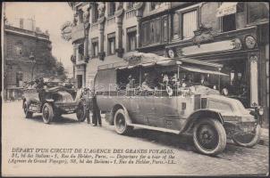 Paris, Departure for a tour of the Agences de Grand Voyages, travel agency, automobile (EK)