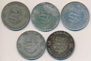 1947. 5Ft Ag "Kossuth" (5x) T:2- Adamo F8.1