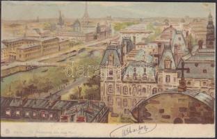 Paris, Sept Ponts hold to light litho