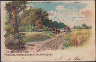 Der gestiefelte Kater / Puss in Boots, illustration, hold to light litho (EB)