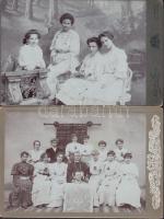 cca 1900-1930 Felvidéki fotótörténeti leletek, Kassa, Losoncz, Selmeczbánya, Nyitra, Késmárk, Galánta fotóműtermeiben készült kabinetfotók, 6 db keményhátú fénykép, 16x10 cm