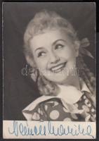 Németh Marika (1925-1996) Jászai Mari-díjas színésznő aláírása az őt ábrázoló fotón