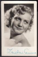 Zentai Anna (1924-) Jászai Mari-díjas színésznő aláírása az őt ábrázoló fotón