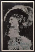 Honthy Hanna (1893-1978) Kossuth-díjas színművésznő aláírása az őt ábrázoló fotón
