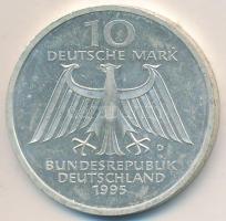 Németország 1995D 10M Ag "W.C. Röntgen" T:exPP Germany 1995D 10 Mark Ag "W.C. Rontgen" C:exPP