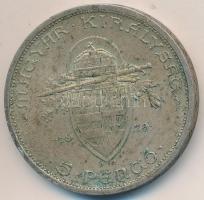 1938. 5P Ag "Szent István" T:2,2- ph., patina Adamo P8.1