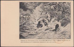 Russo-Japanese war, sinking of 'Petropavlovsk' and drowning of commander Makaroff