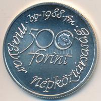 1988. 500Ft Ag "Világ vadvédelmi alap" T:BU Adamo EM100