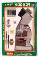 Hobbi mikroszkóp, eredeti dobozában, m:26 cm
