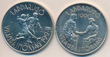1988. 100Ft "Labdarúgó VB (III) / Két játékos" + 1989. 100Ft "1990 Labdarúgó VB - kéz...