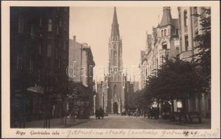 Riga, Gertrudes iela / street, church