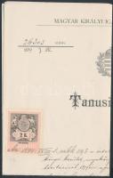 1894 2K okmánybélyeg Tanúsítványon