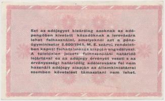 1946. 1.000.000AP fehér papír, számozás nélkül, fordított címer T:II-
