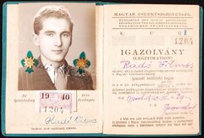 1940 Cserkész igazolvány