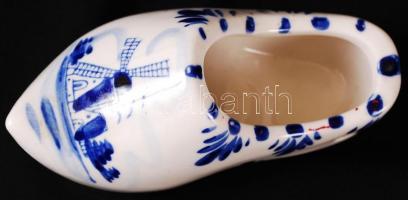 Kerámia váza és papucs, jelzettek, apró lepattanás a vázán