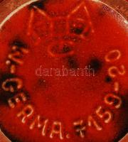 Kerámia váza és papucs, jelzettek, apró lepattanás a vázán