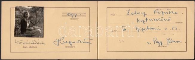 1943-1944 Bp., Székely Egyetemi és Főiskolai Hallgatók Egyesületének fényképes látogatói  igazolvány...