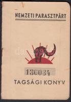1945 Nógrádkövesd, Nemzeti Parasztpárt tagsági könyve