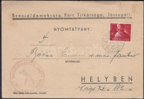 1947 Szociáldemokrata Párt tagsági igazolvány, 2 db, egyikben tagbélyegekkel, és egy pártnapi meghív...