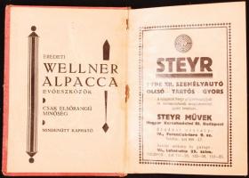 1929 Rendőrségi zsebkönyv. Dombornyomott egészvászon kötésben