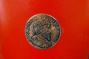 Jégvödör, hibátlan, műbőr kosárban, m:15 cm, d:11 cm