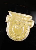 Vebkunstglas bonbonier, belül apró csorba, jelzett, m:10 cm, d:12 cm