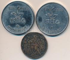 1896. "Ezeréves Történetünk Ezredekre Remény Nekünk - Honfoglalás" Br emlékérem (32mm) + 1...