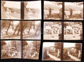 cca 1910 Horvátország, Albánia 6 db régi panoráma fotó / Croatia, Albania, 6 interesting panorama photos