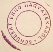 Schubert Ernő (1903-1960): Falevelek, tanulmány Ceruza, papír, jelzett, hátoldalán leltári szám és h...