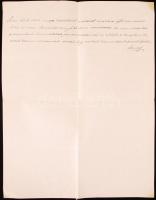 1912 Steuer Ábrahám szatmári rabbi saját kézzel írt levele / Rabbi from Satu Mare autograph letter