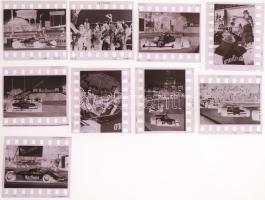 1985 9 db eredeti negatív filmkocka az első magyar Forma 1 nagydíjról.
