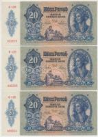 1941. 20P (3x) sorszámkövetők T:I-