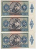 1941. 20P (3x) sorszámkövetők T:I-