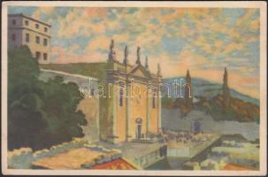 Nazareth, Church of Ave Maria; art postcard s: Hollós Endre