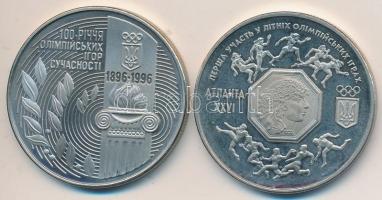 Ukrajna 1996. 200.000K Cu-Ni "Modern Olimpiai Játékok centenáriuma" + 200.000K Cu-Ni &quot...
