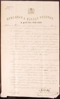 cca 1840 Helytartótanácsi levél magyar nyelvű borítékja + 1872 Pesti Ítélő táblai ítélet