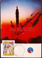 1980 Interkozmosz Farkas Bertalan aláírása, alkalmi bélyegzésű képeslapon