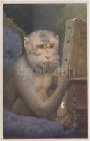 Selbstporträt, Theo Stroefer M. K. 805 s: Gabriel von Max