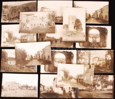 cca 1916-1918 Olasz front 16 db jelzett katonai fotólap / Military photo postcards from the field in Italy