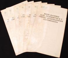 cca 1930 A Weiss Manfréd Rt. csepeli gyártelepének csatornázási tervrajzai. Összesen 7 db nagyméretű...