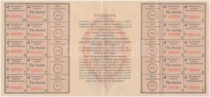 1954. "Országos Takarékpénztár Szelvényes Takarékbetét-könyv" szelvényekkel T:III