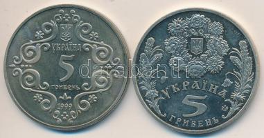 Ukrajna 1999. 5H Zu-Ni-Zn "500. évfordulója a kijevi Magdeburgi Jogoknak" + 2004. 5H Zu-Ni-Zn "Pünkösd vasárnap" T:BU,P Ukraine 1999. 5 Hryven Zu-Ni-Zn "500th Anniversary - Kiev Magdeburg Law" + 2004. 5 Hryven Zu-Ni-Zn "Whit Sunday" C:BU,P