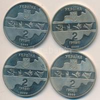 Ukrajna 2000. 2H (4xklf) T:P Ukraine 2000. 2 Hryvni (4xdiff) C:P