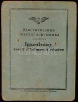 1945 Szabad közlekedésre jogosító orosz-magyar kétnyelvű igazolvány vasutas részére