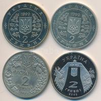 Ukrajna 1999-2003. 2H (4xklf) T:BU,PP Ukraine 1999-2003. 2 Hryvni (4xdiff) C:BU,PP