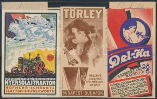 1900-1920 7 db klf képes számolócédula