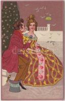 Georgian era couple, Theo Stroefer Serie 684 / 6 litho