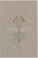 Name day, floral Art Nouveau Emb.